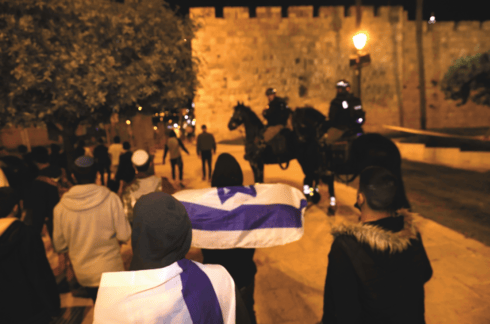 צעדה של ארגון להב"ה ליד שער שכם צעדה של ארגון להב"ה ליד שער שכם