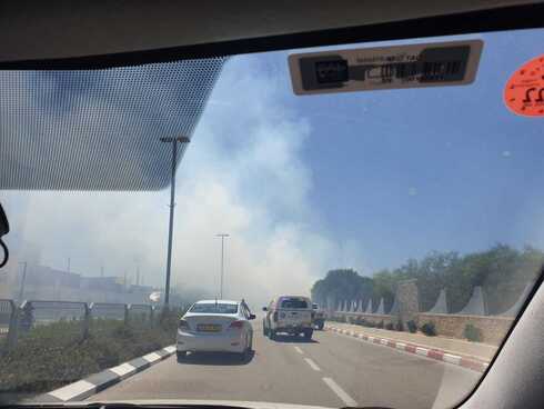 מזירת השריפה ליד איקאה