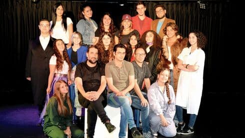 אזולאי וגיבסון־בראל עם תלמידי המגמה, השבוע