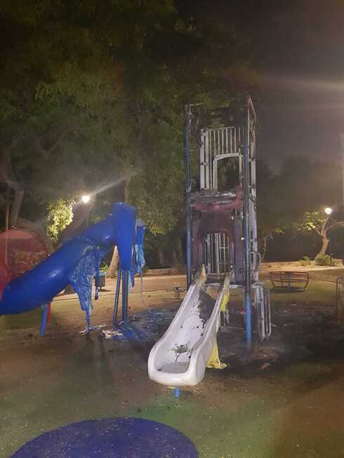 זירת האירוע (צילום: דוברות המשטרה) זירת האירוע