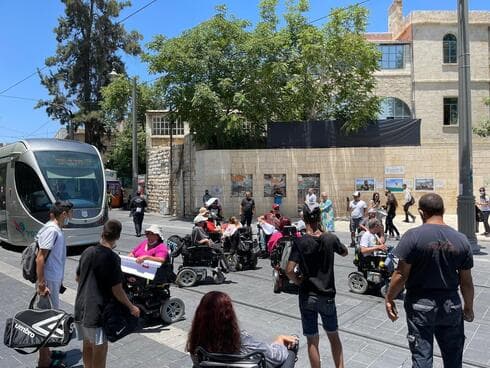 מחאת הנכים במרכז העיר