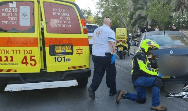 זירת התאונה בדרך מצדה