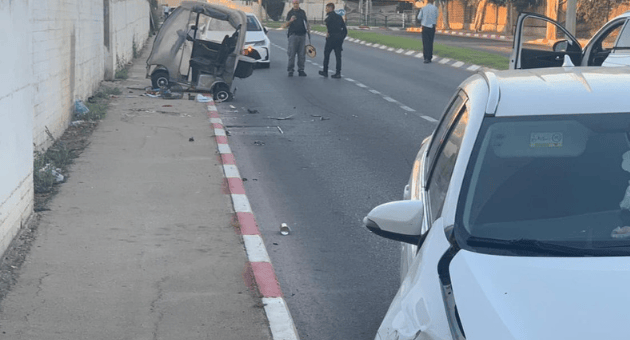 זירת התאונה ברחוב שפרינצק