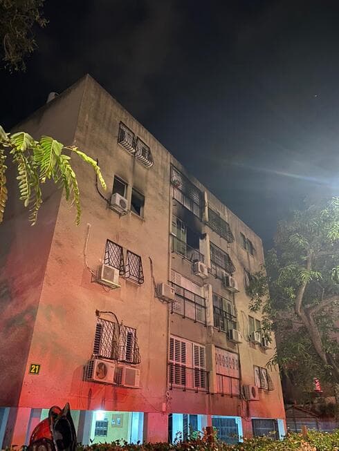 הבניין המפוייח (צילום: עומר שפירא כבאות והצלה לישראל) הבניין המפוייח