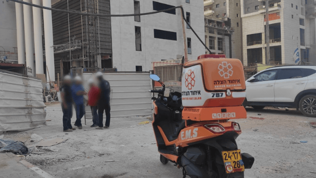 מזירת האירוע בבת ים (צילום: איחוד הצלה סניף בת ים) מזירת האירוע בבת ים