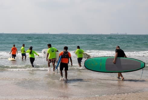 חוף כאן הונגש לבעלי מוגבלויות. סיום הסדנה, השבוע 