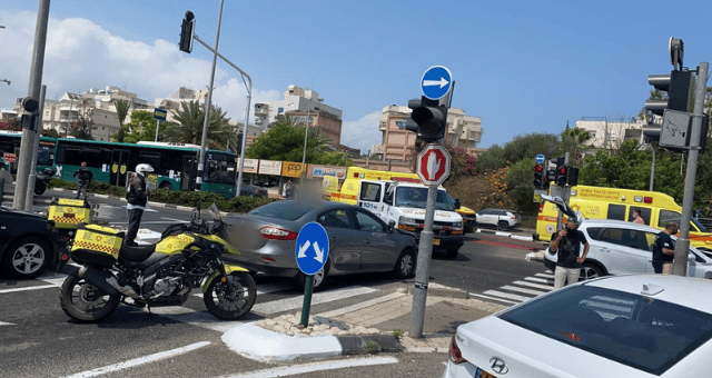 זירת התאונה בביאליק זירת התאונה בביאליק