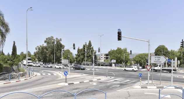 מפגש הרחובות דרך גולני עם הקוממיות וקפלן בעפולה