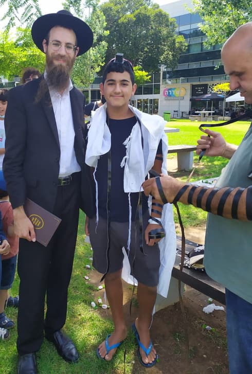 מאור והרב קוביטשעק בבית החולים מאור והרב קוביטשעק בבית החולים