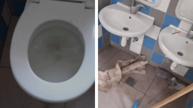 לכלוך בשירותים של אחד מגני הקייטנות (צילום: פרטי) השירותים באחד מגני הילדים של הקייטנות