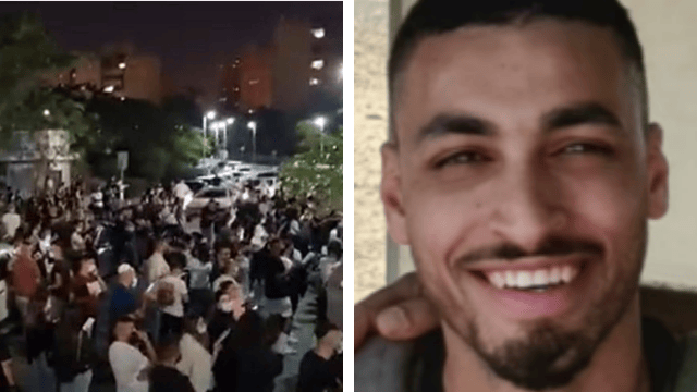 סמ"ר בראל חדריה שמואלי והמון המתפללים בבית החולים