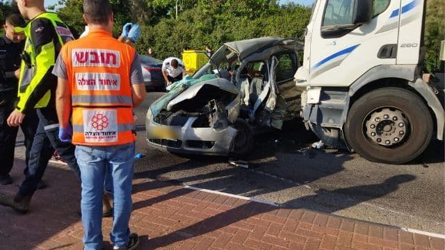 מזירת האירוע על כביש 411