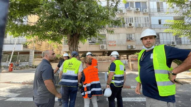 הבניין ברחוב סרלין. אזור סכנה
