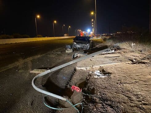 מזירת התאונה הקשה בכביש 4