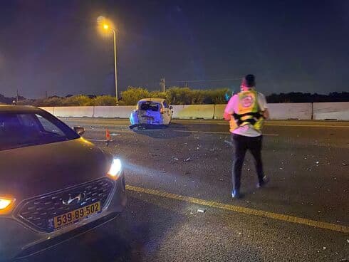 מזירת התאונה הקשה בכביש 4