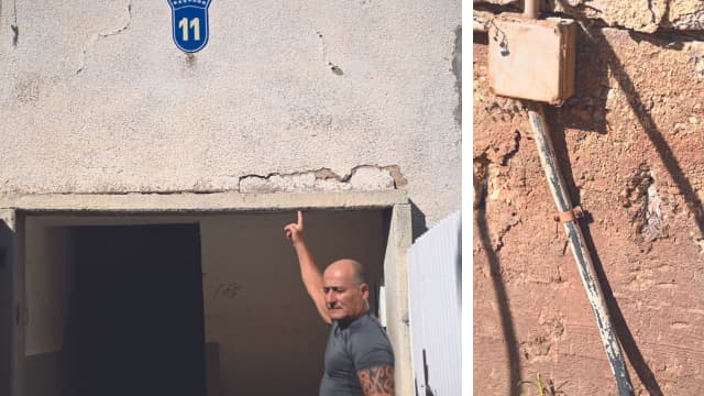 דוד לביא במתחם. "הבניינים הללו נבנו בחיפזון"