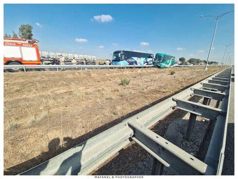מזירת התאונה בכביש 6