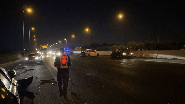 מזירת התאונה הקשה בכביש 4