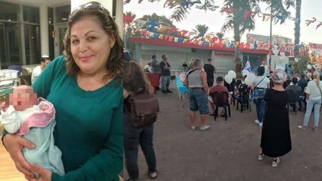 כוכבה חלילי ז"ל (משמאל) והטקס שנערך (מימין)