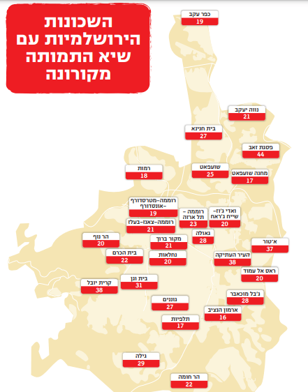 השכונות הירושלמיות עם שיא התמותה מקורונה