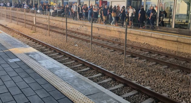 זירת האירוע בתחנת חוף הכרמל