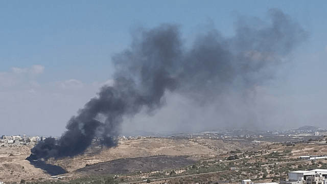אחת השריפות השבוע בקלקיליה