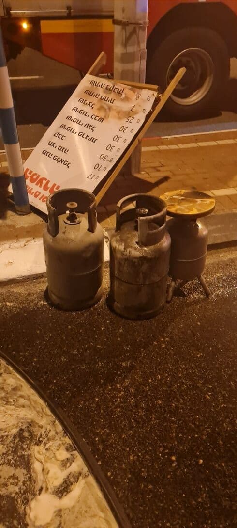 שריפה בפוד טראק