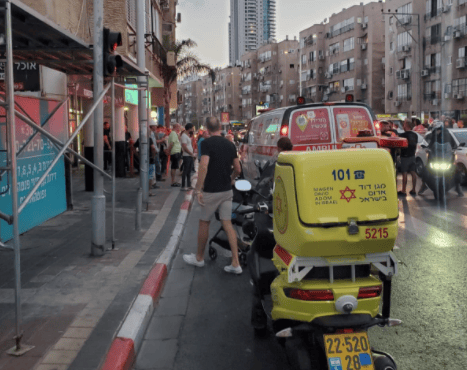 זירת הירי ברחוב בלפור בבת ים
