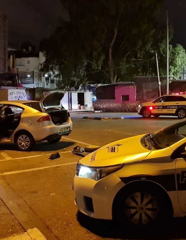 מכוניתו של הנאשם בסמוך לזירת האירוע