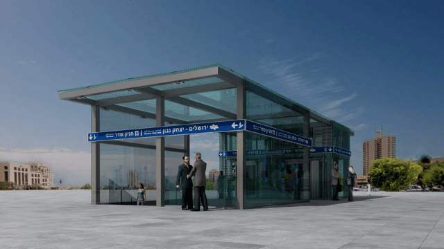 כך תיראה הכניסה המזרחית חדשה בתחנת הרכבת נבון (הדמיה: ברחנא- אדריכלים ובוני ערים בע"מ) כך תיראה הכניסה המזרחית חדשה בתחנת הרכבת נבון