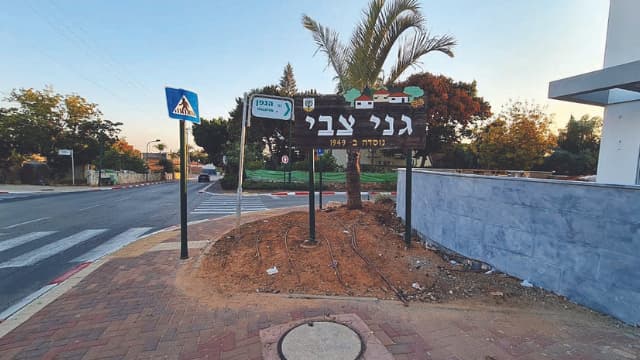 שכונת גני צבי. קודם הסדרה אחר כך בנייה