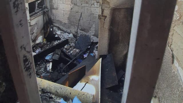 זירת השריפה בבאר שבע