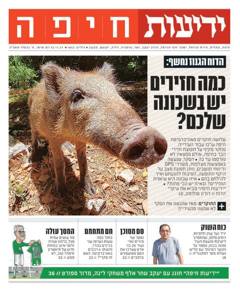 ידיעות חיפה כיסה תרבות, פוליטיקה, ספורט וכל היבט בחיפה מאז 1990 (צילום: ידיעות תקשורת) עיתון ידיעות חיפה 12.11.2021