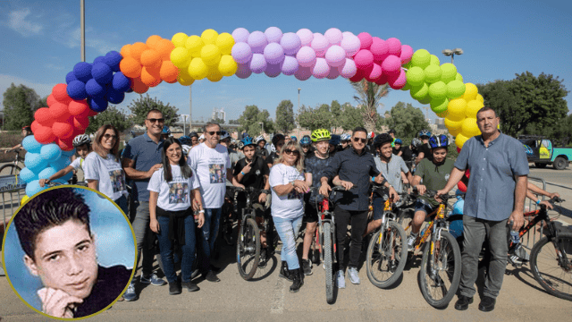 מסע האופניים המסורתי. בתמונה הקטנה: יוסי צ'יפרוט ז"ל