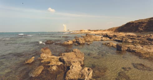 החוף בחדרה בו מתוכננת לקום מרינה