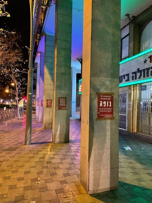 כרזות נגד אלימות נשים ופינוי מהדיור הציבורי בחיפה