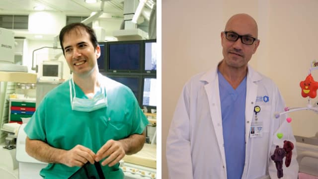 מימין: ד"ר אמסלם משערי צדק ופרופ' כהן מהדסה