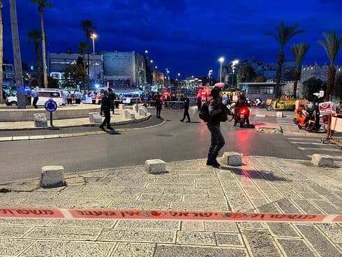 זירת הפיגוע בשער שכם