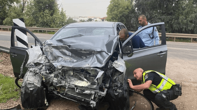מזירת האירוע בכביש 411