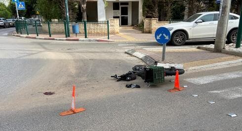 זירת התאונה בפתח תקוה