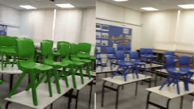 כיתות ריקות בית ספר יד לבנים פתח תקוה 