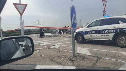 פיצוץ רכב כביש 5 בכניסה לכפר קאסם