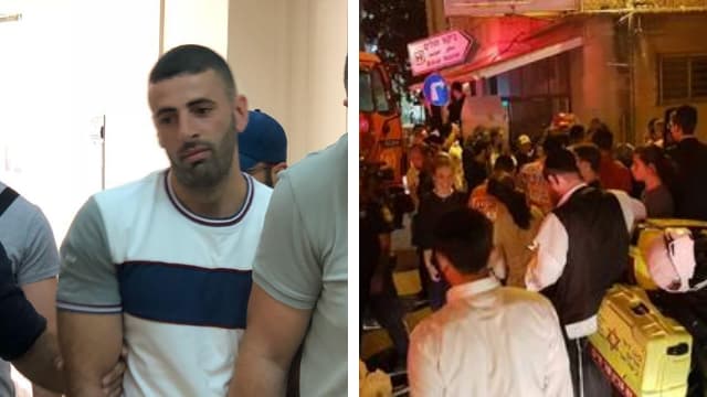זירת השריפה ברחוב הנביאים ומוחמד ג'עברי