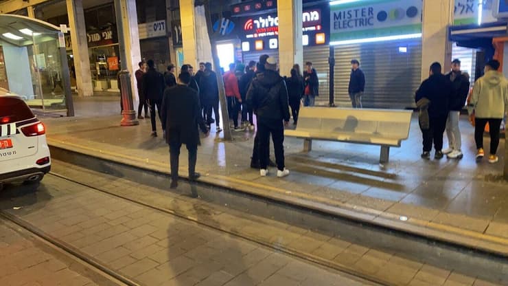 זירת האירוע בתחנת ״יפו מרכז״ (צילום: mynet) זירת האירוע בתחנת ״יפו מרכז״