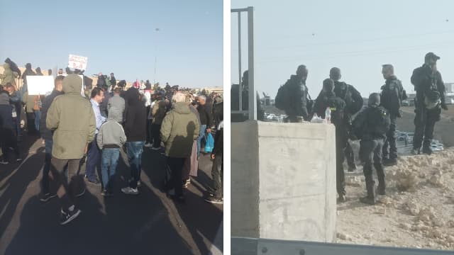 המפגינים וכוחות הביטחון