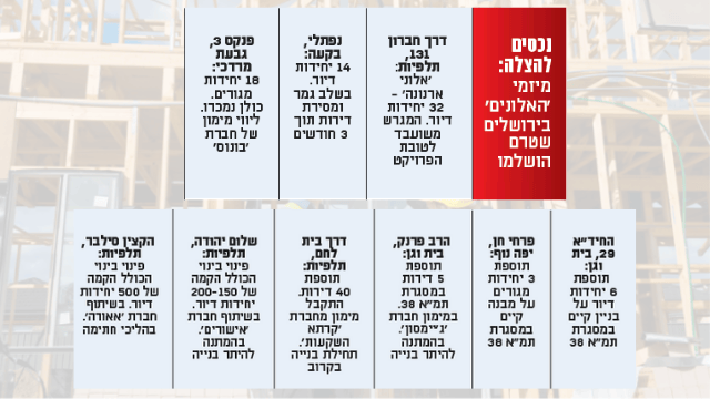 נכסים להצלה: מיזמי האלונים שטרם הושלמו