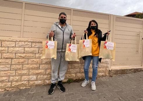 מתנדבים מ"משמר השכונה" ברמות במהלך הפעילות