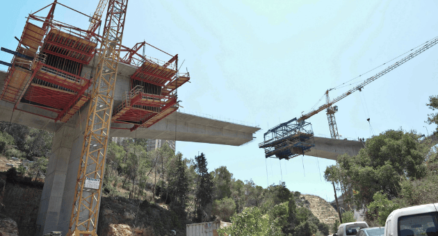 בניית גשר הגיבורים חיפה (עיריית חיפה) בניית גשר הגיבורים חיפה