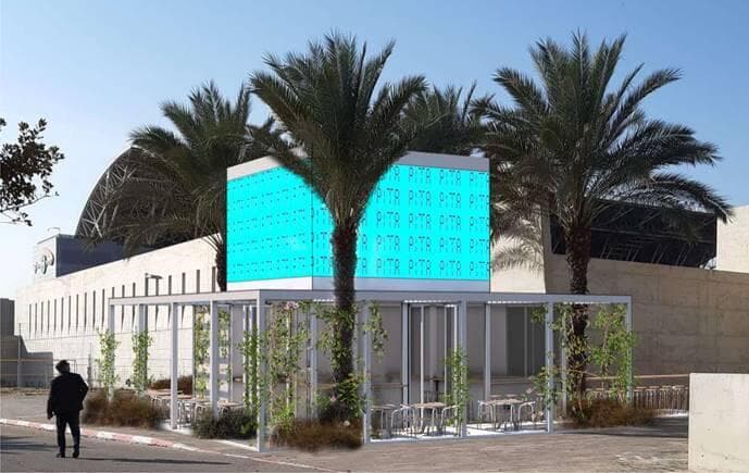 הדמיית בית הקפה החדש באצטדיון המושבה