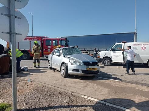 זירת התאונה על כביש 264